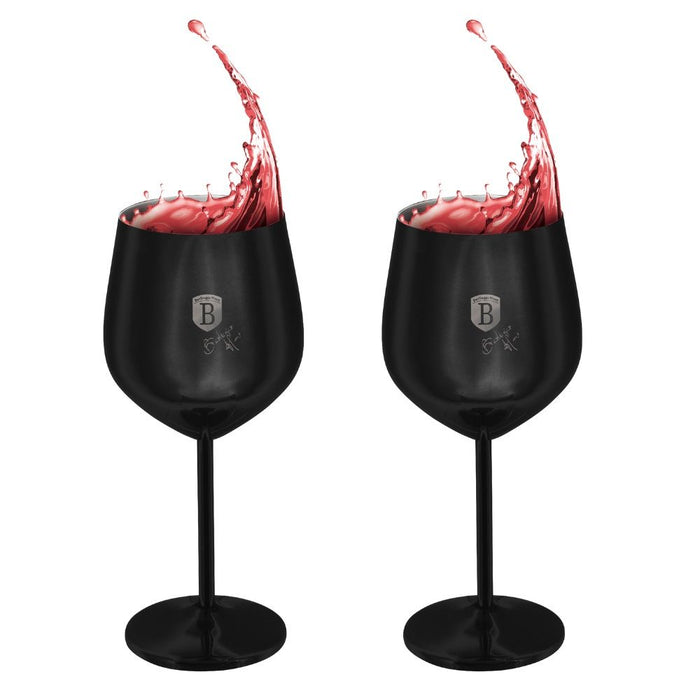 Berlinger Haus 550ml 2-Piece Stainless Steel Mug Set - Black Rose