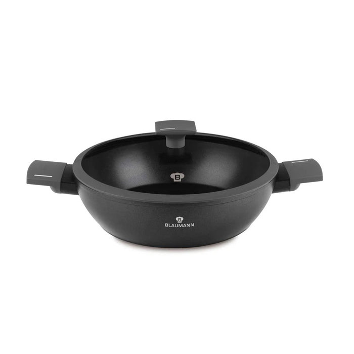 مقلاة بيدين وغطاء 28سم من Blaumann - أنثراسايت