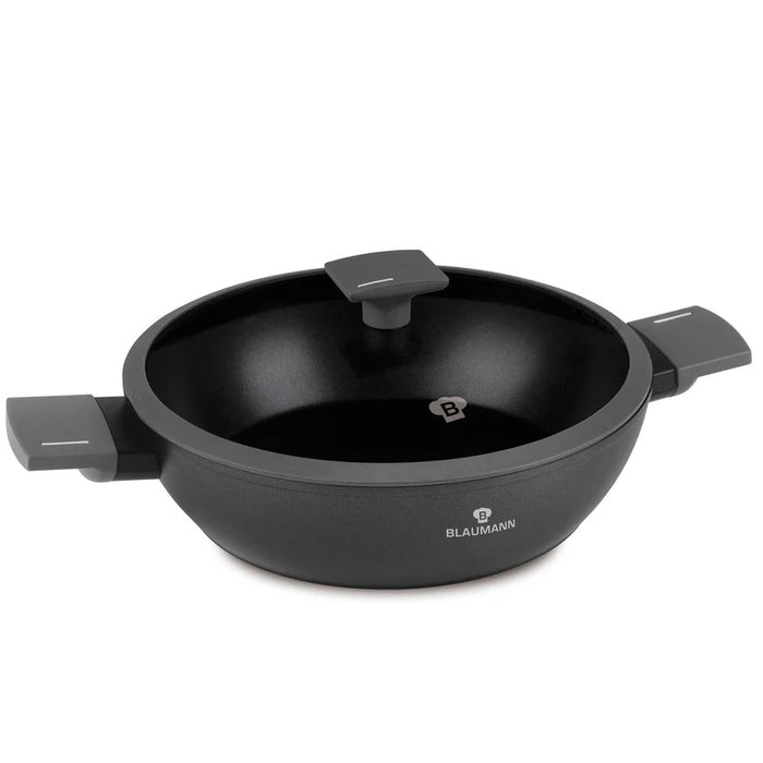 مقلاة بيدين وغطاء 28سم من Blaumann - أنثراسايت