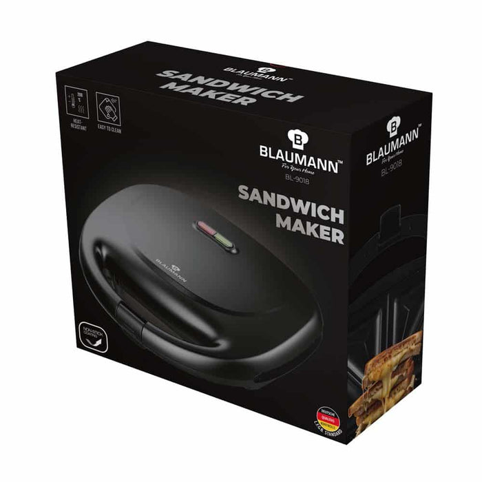 صانعة ساندويتش كهرباء 750 واط من Blaumann - أسود