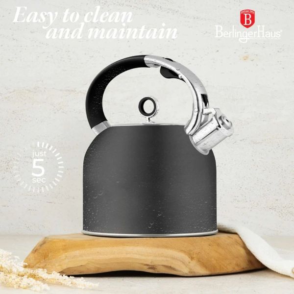 سخان ماء 3 لتر من Berlinger Haus - تصميم ستانلس ستيل مقاوم للصدأ والبقع