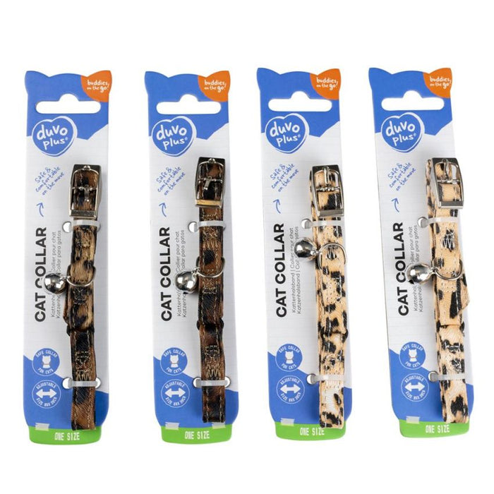 طوق قطط بنقشة فهد (20-30 سم) قابل للتعديل وسهل الاستخدام منDuvo