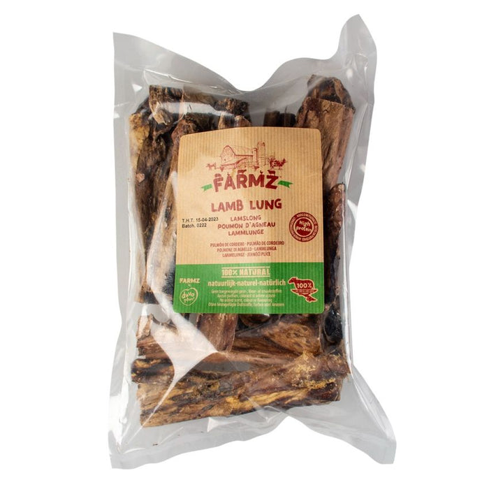 Farmz رئة ضأن مجففة (250 جرام) طبيعية 100% وعالية البروتين للكلاب من Duvo.