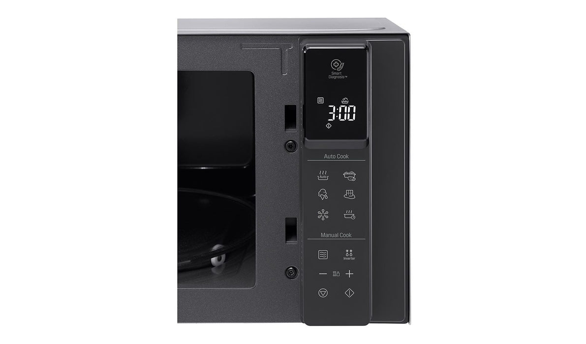 فرن المايكرويف بسعة 42 لتر، بتقنية العاكس الذكي، التسخين المتساوي ،التنظيف السهل ،لون ستانليس من LG