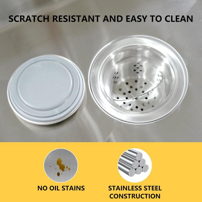 خزانة حوض ستانلس ستيل 32 بوصة بحوض وصنبور – مصنوعة من SUS304 مقاومة للصدأ