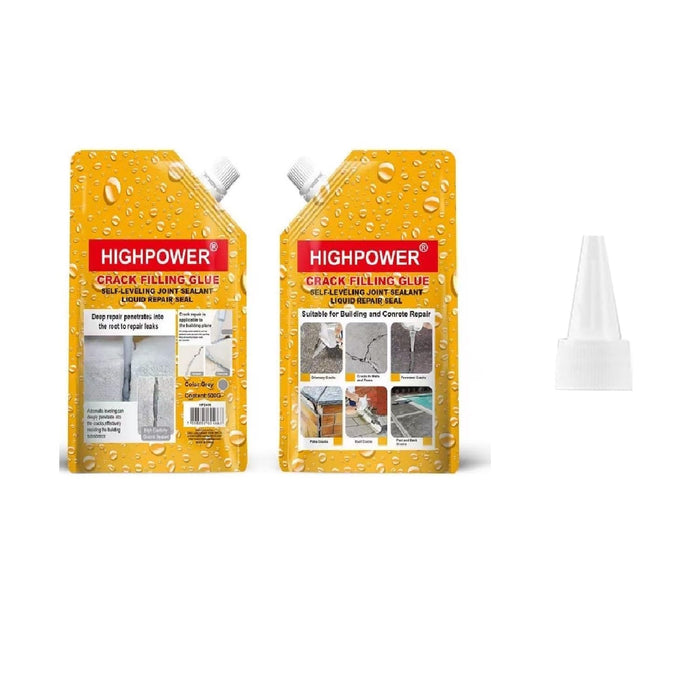 لاصق ومعجون تعبئة الشقوق الخرسانية ذاتي التسوية 500 غرام من هايباور