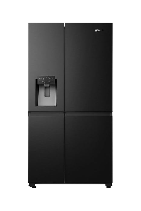 ثلاجة جانبية متطابقة بدون صقيع Gorenje بسعة 601 لتر مع ضاغط عاكس وموزع مياه وثلج