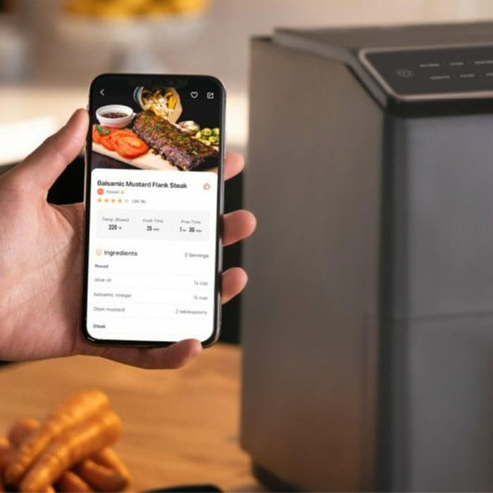 قلاية هوائية ذكية مزودة بـ WiFi كوسوري ديوال بليز سعة 6.4 لتر، طهي متساوي وتحكم صوتي. من Cosori