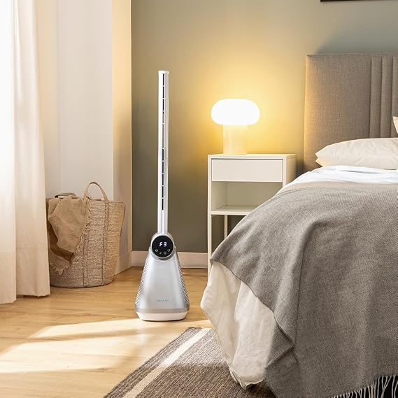 مروحة برجية بدون شفرات إنيرجي سايلنس 9890 (EnergySilence 9890) بقدرة 50 واط وشاشة LED من Cecotec