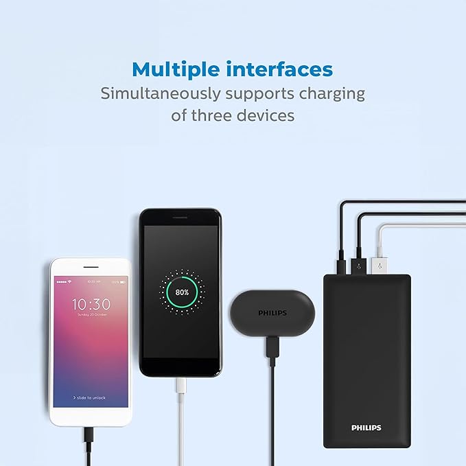 باور بانك فيليبس سعة 20000 مللي أمبير شحن سريع 20 واط