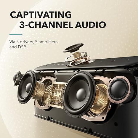 سماعة A3130011 Soundcore Motion X600 أسود بقوة 50W وصوت مجسّم من Anker