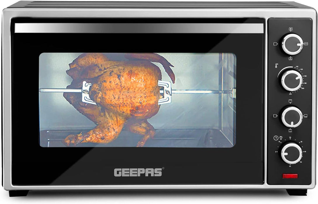 فرن كهربائي جيباس سعة 50 لتر مع شواية دوارة ومروحة - 2000 واط