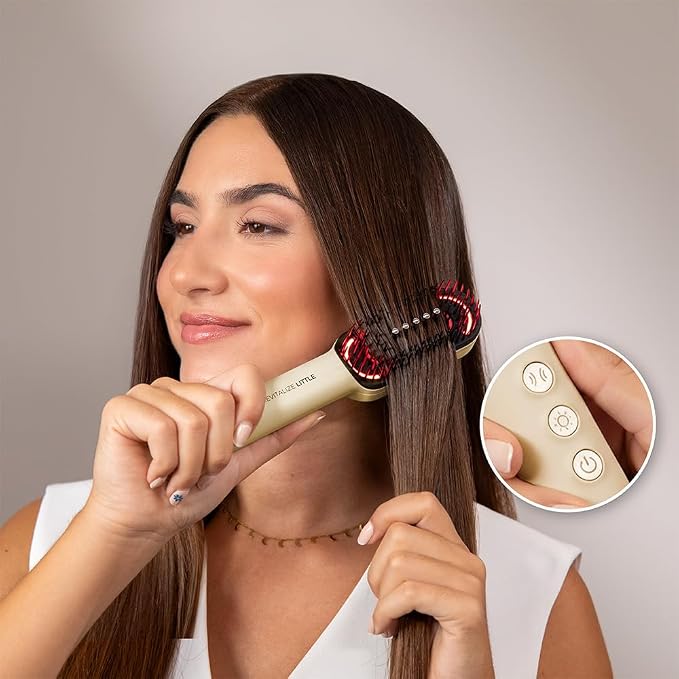 فرشاة علاج الشعر بالتدليك والضوء LED لتنظيم الدهون وتحفيز الفروة من Cecotec