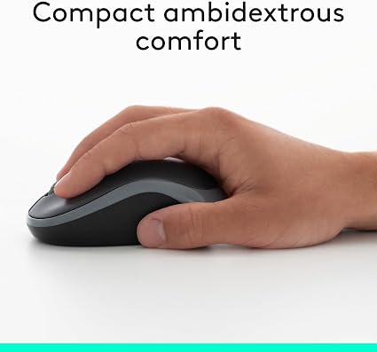 مجموعة لوحة المفاتيح والفأرة Logitech MK270 اللاسلكية بحجم كامل مقاومة للانسكاب