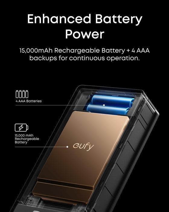 قفل ذكي eufy FamiLock S3 Max مع كاميرا 2K وتقنية التعرف على عروق الكف