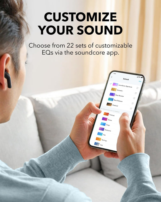 سماعات أذن  soundcore K20i أسود بعمر 36 ساعة وشحن سريع من Anker