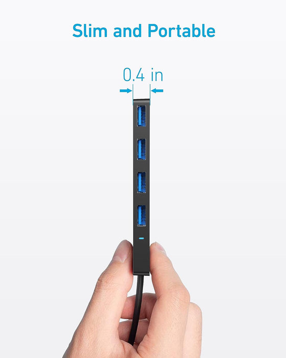 محور USB-C من أنكر 4 في 1 بسرعات نقل عالية 5 جيجابت مع 4 منافذ USB 3.0