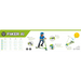 رايدر Yfliker A1 - تحديث 2018 بألوان أخضر وأزرق، تصميم ثلاثي العجلات قابل للطي. من وايفولوشن