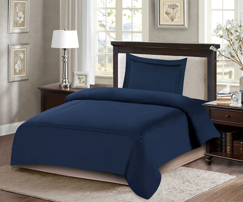 طقم بيت لحاف بدون حشوة مفرد 3 قطع من ARMN Naturesoft - كحلي