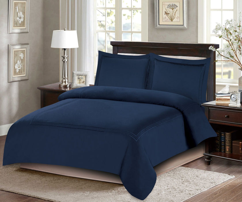 طقم بيت لحاف بدون حشوة مجوز كبير 4 قطع من ARMN Naturesoft - كحلي