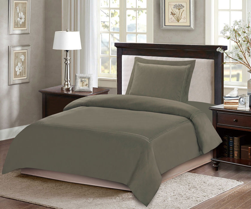 طقم بيت لحاف بدون حشوة مفرد 3 قطع من ARMN Naturesoft - بني