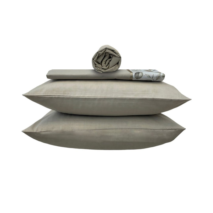 طقم شرشف سرير صيفي مجوز 4 قطع من Carezze Terry - بيج