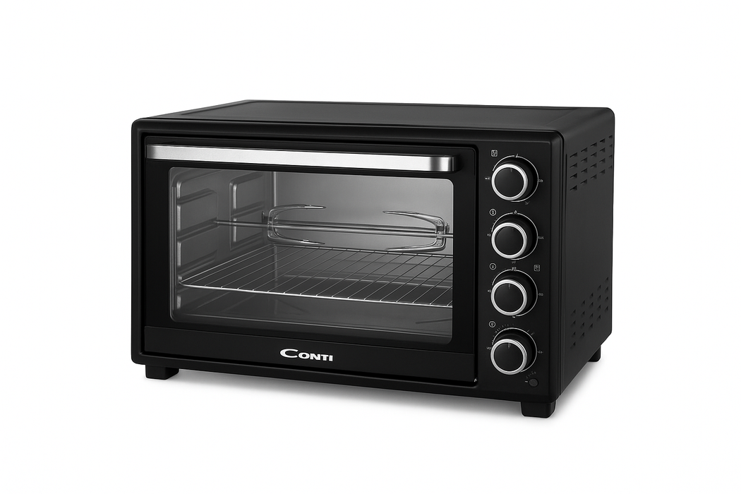 فرن كهربائي كونتي سعة 60 لتر EV 60001 BK بتقنية توزيع الهواء الساخن