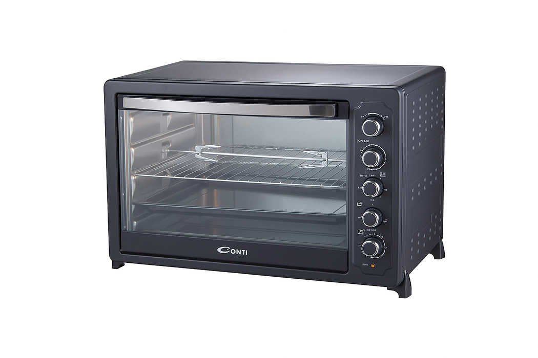فرن كهربائي كونتي سعة 100 لتر مع مروحة وشواية لطهي مثالي