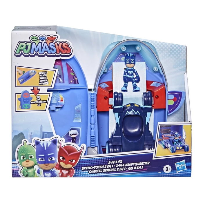 مجموعة PJ Masks 2 في 1 HQ: صاروخ ومقر متعدد المستويات لتجربة لعب مثيرة من هاسبرو