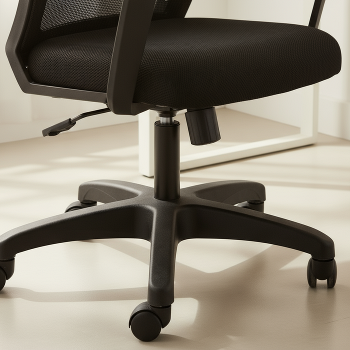 Comfortable manager chair with wide back and lumbar support