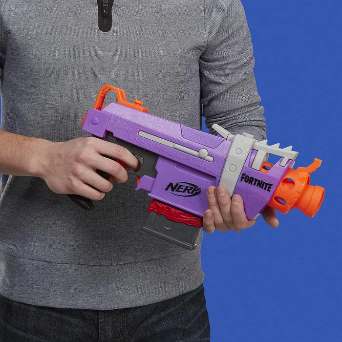 مسدس نيرف فورتنايت SMG-E مع تصميم مستوحى من اللعبة و6 كرات نيرف رسمية من هاسبرو