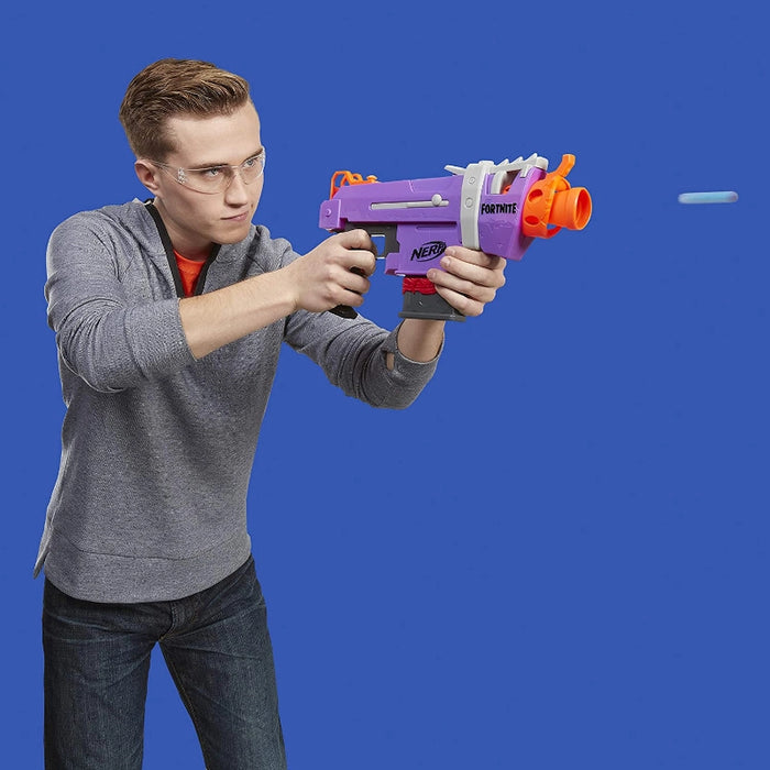 مسدس نيرف فورتنايت SMG-E مع تصميم مستوحى من اللعبة و6 كرات نيرف رسمية من هاسبرو