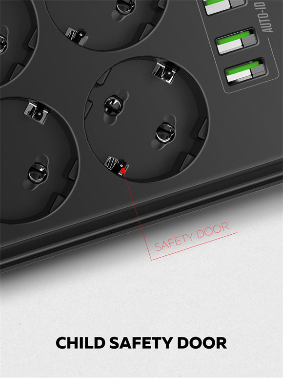 وصلة كهرباء فيش الماني 6 مخارج مع 4 USB منLDNIO وصلة كهرباء فيش الماني 6 مخارج مع 4 USB منLDNIO