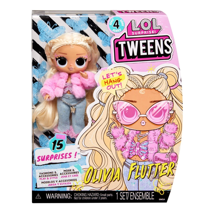 تمثال دمى موضة L.O.L. Surprise Tweens سلسلة 4 - أوليفيا فلاتر مع 15 مفاجأة مذهلة! من إم جي إيه إنترتينمنت