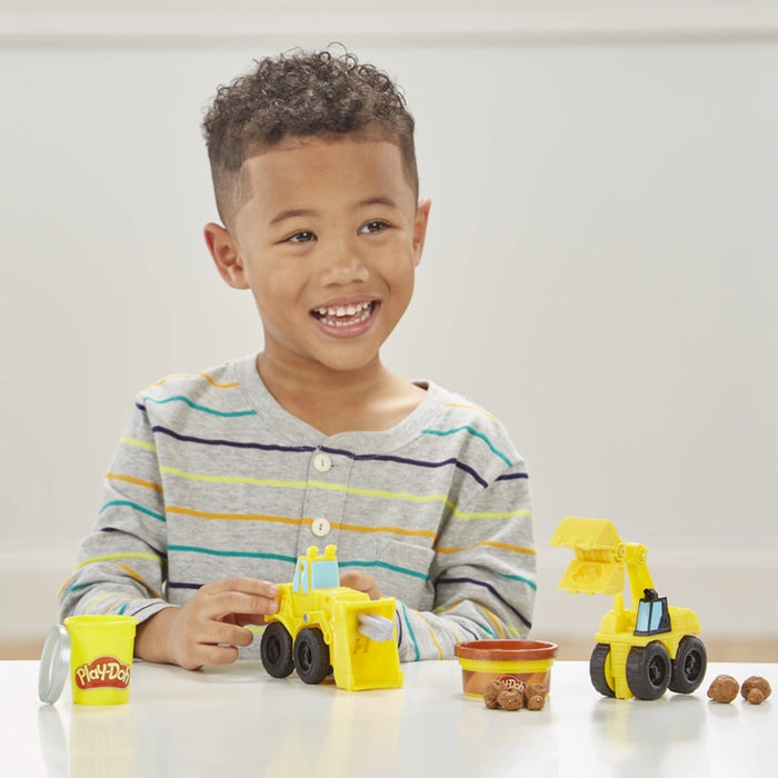 مجموعة الحفار ورافعة بلاي دو ويلز مع شاحنتين وألوان غير سامة لتعزيز الإبداع من هاسبرو
