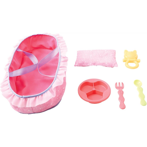 دمية بيبي حبيبي سرير أطفال 14 إنش بملحقات تشجع على اللعب الخيالي من نيوبوي