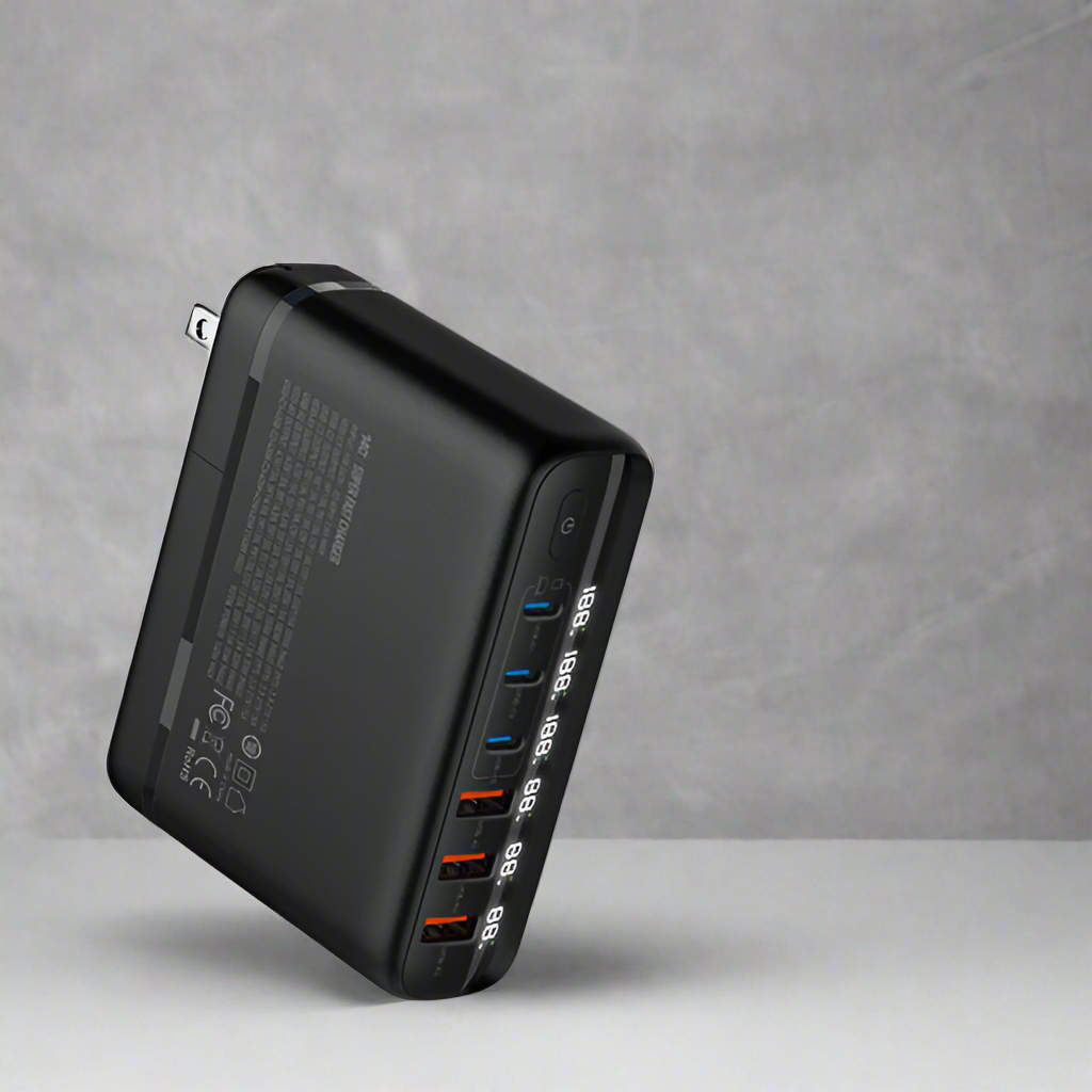 شاحن مكتبي متعدد فائق السرعة GaN بقوة 140 واط من LDNIO شاحن مكتبي متعدد فائق السرعة GaN بقوة 140 واط من LDNIO