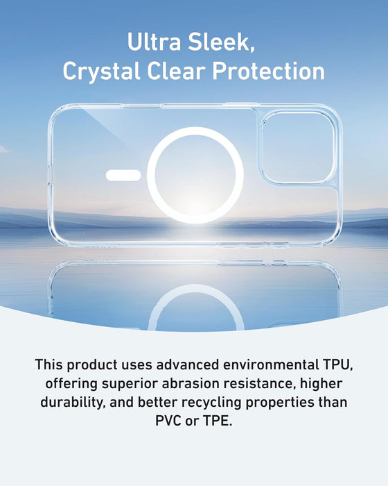 غطاء شفاف لهاتف iphone 16 Pro Max بطبقة مضادة للاصفرار وحماية قوية من Anker