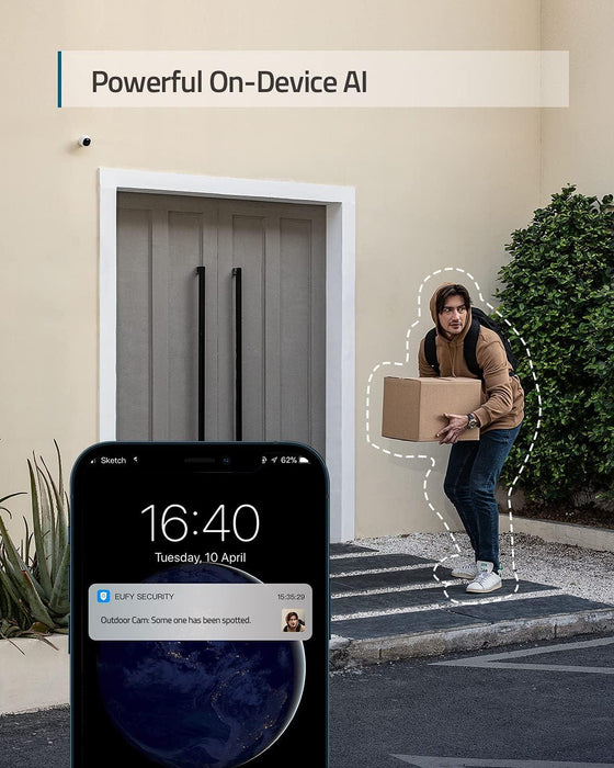 كاميرا خارجية برو بدقة 2K مع كشاف مدمج للرؤية الليلية الملونة من Anker