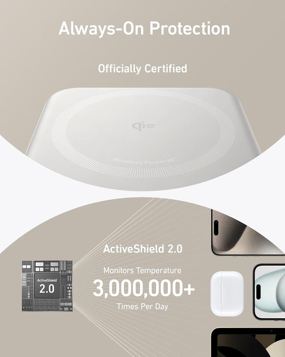 باور بانك مغناطيسي 10000MAH بشحن لاسلكي 15W مع Qi2 من Anker