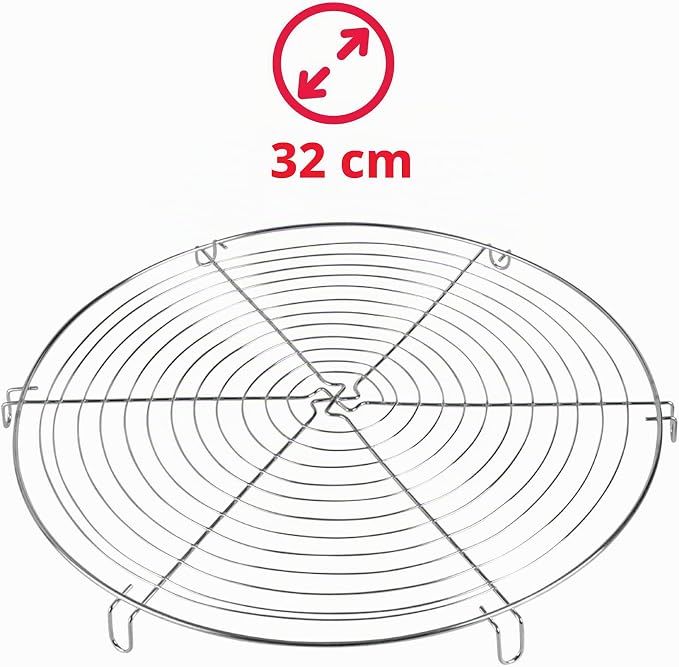 مشبك وقالب كيك دائري غير لاصق مقاس 32 سم من Metaltex