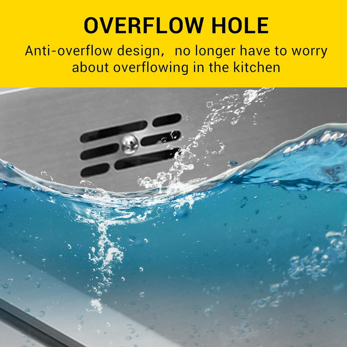 خزانة حوض ستانلس ستيل 32 بوصة بحوض وصنبور – مصنوعة من SUS304 مقاومة للصدأ