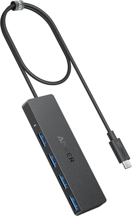 محور USB-C من أنكر 4 في 1 بسرعات نقل عالية 5 جيجابت مع 4 منافذ USB 3.0
