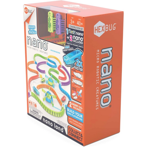 HEXBUG نانو لاند مع ٤٠ قطعة وتصميم ملاعب خيالية وتجربة لعب فريدة بتقنية الاهتزاز من سبين ماستر