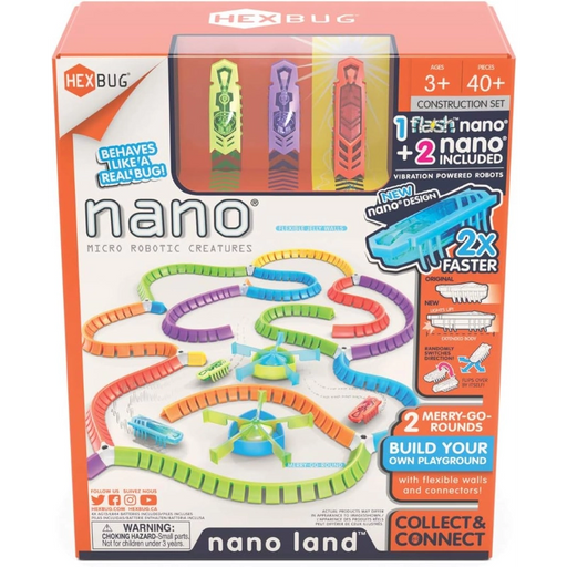 HEXBUG نانو لاند مع ٤٠ قطعة وتصميم ملاعب خيالية وتجربة لعب فريدة بتقنية الاهتزاز من سبين ماستر