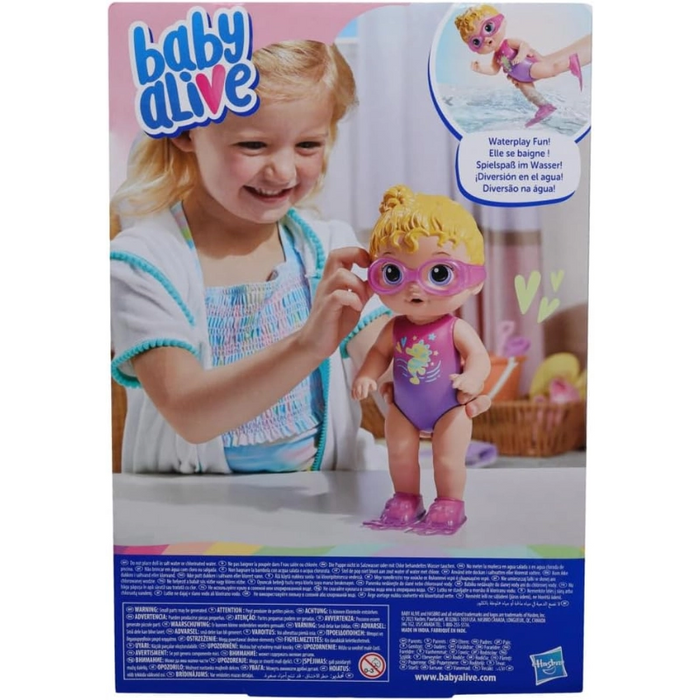 دمية ع dolls سابيرا سونى للسباحة 10 بوصات مع ملحقات ونظارات سباحة مائية من هاسبرو