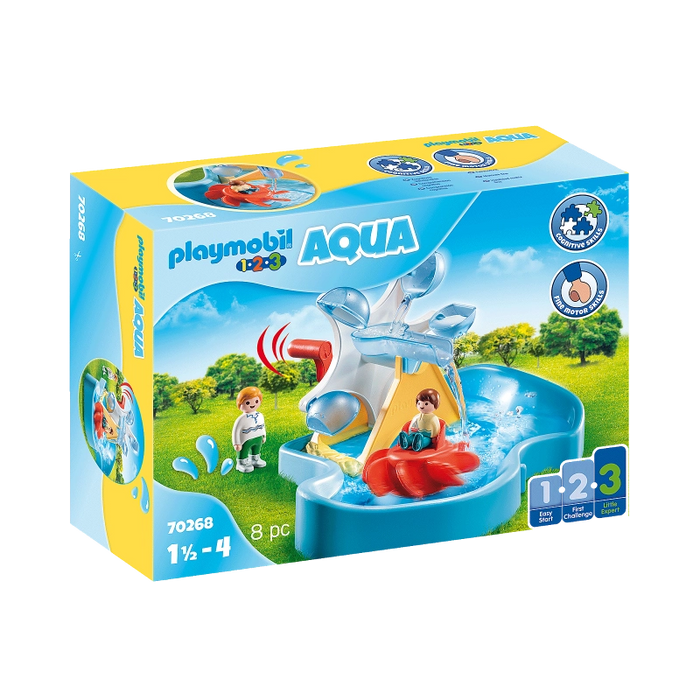 دوارة عجلة المياه 1.2.3 - 8 قطع لعالم Playmobil، وقت ممتع وتطوير مهارات الأطفال. من بلايموبيل