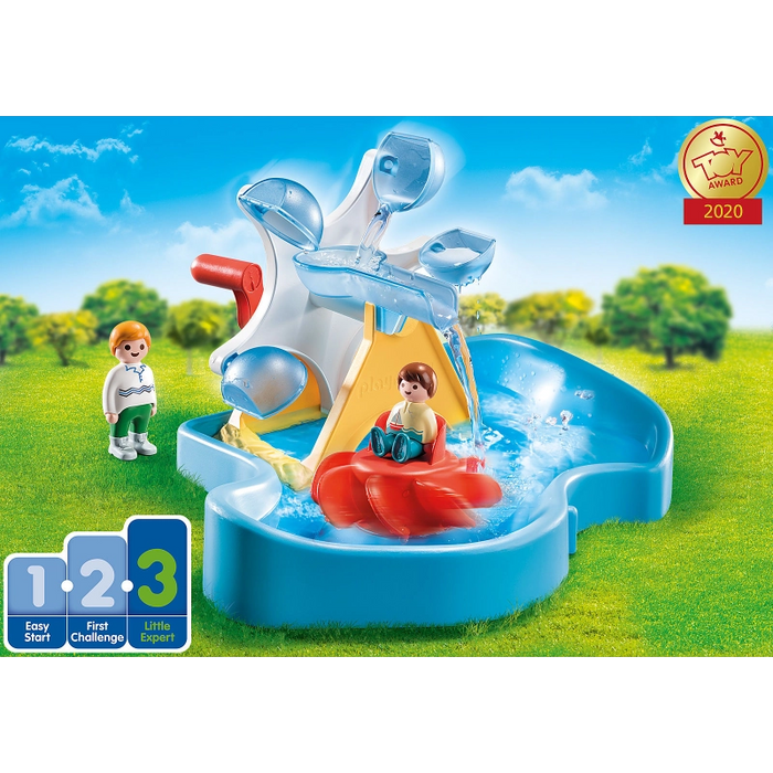 دوارة عجلة المياه 1.2.3 - 8 قطع لعالم Playmobil، وقت ممتع وتطوير مهارات الأطفال. من بلايموبيل