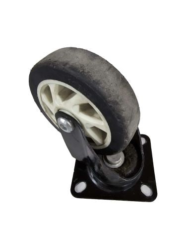 عجل تفلون ابيض/اسود متحرك بدون بريك 5" BHW