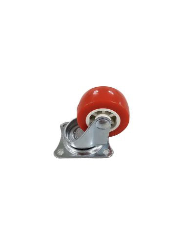 عجل تفلون احمر متحرك بدون بريك 1.5" BHW